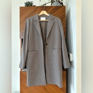 OAK + FORT Houndstooth Lightweight Coat Size XS